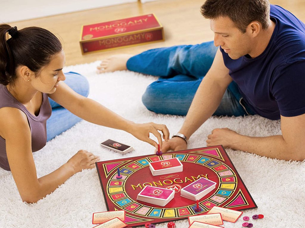 couple playing adult game board